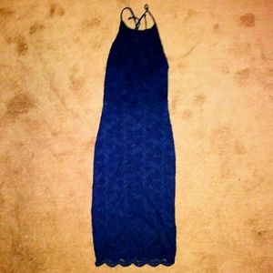 Strappy Lace Midi Dress